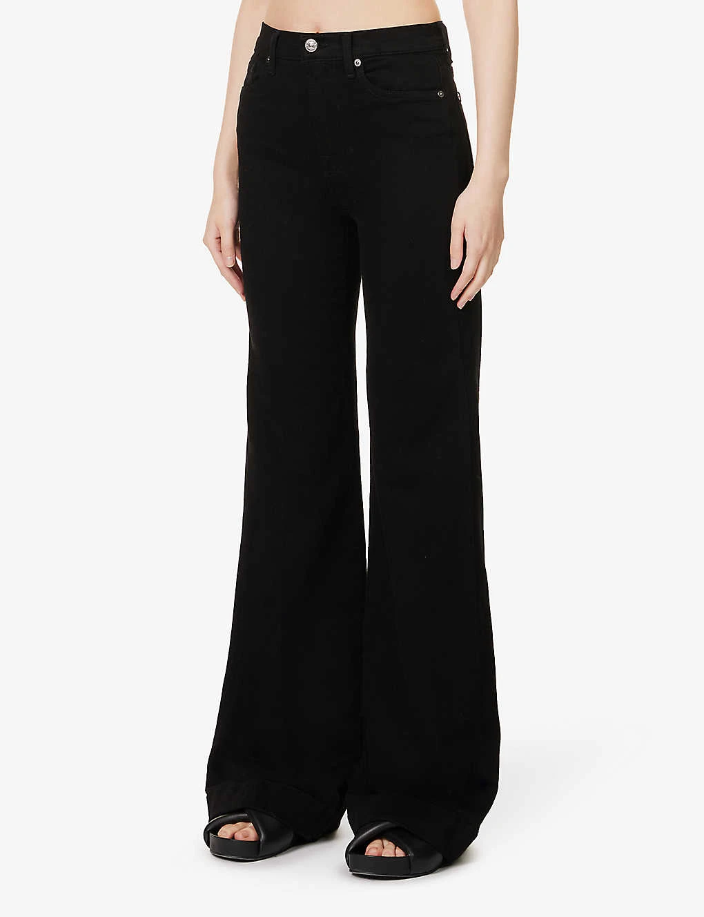 7 For All Mankind Modern Dojo Flared High-rise Stretch-denim Jeans - Image 3