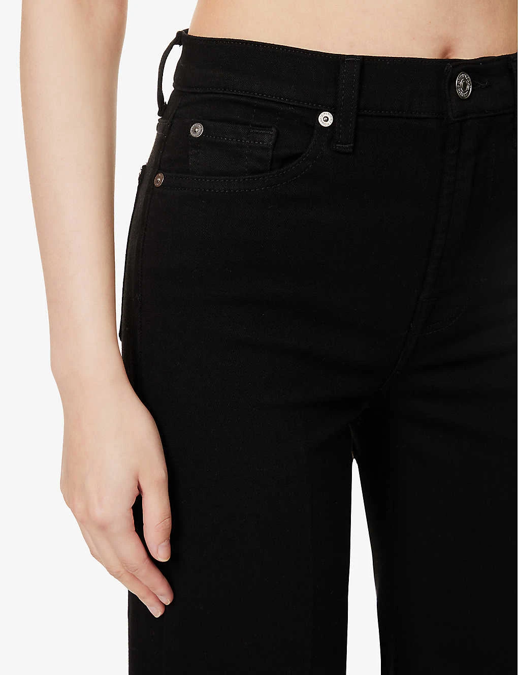 7 For All Mankind Modern Dojo Flared High-rise Stretch-denim Jeans - Image 5