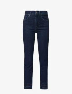 7 For All Mankind Straight-leg Mid-rise Stretch-denim Jeans